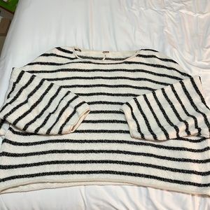 Free People Bardot Striped Sweater